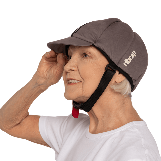 “HARDY” RIBCAP hovedbeskyttelse - Super lækker sommermodel. CE + MDR godkendt - Seniorpleje - Hovedbeskyttelse - Ribcap - RIBHRDPLATSM-01 - Small -Platin -