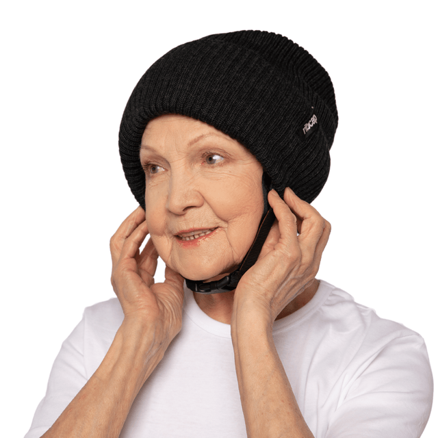 “LENNY” RIBCAP hovedbeskyttelse - Vores favorit og klassikker. CE + MDR godkendt - Seniorpleje - Hovedbeskyttelse - Ribcap - RIB-RIBLENANTHSM 01 - Small -Sort/antrazit -