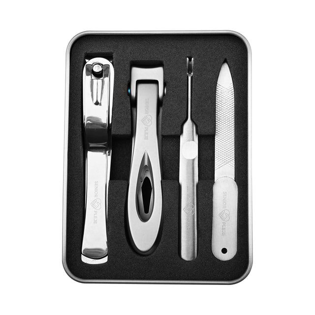 Negleklippersæt QUARTET - Professionelt 4 - i - 1 sæt. Ideelt til ekstra kraftige negle - Seniorpleje - Ergonomisk negleklipper - Yangjiang Diguang Hardware Products - YDH - 02 -