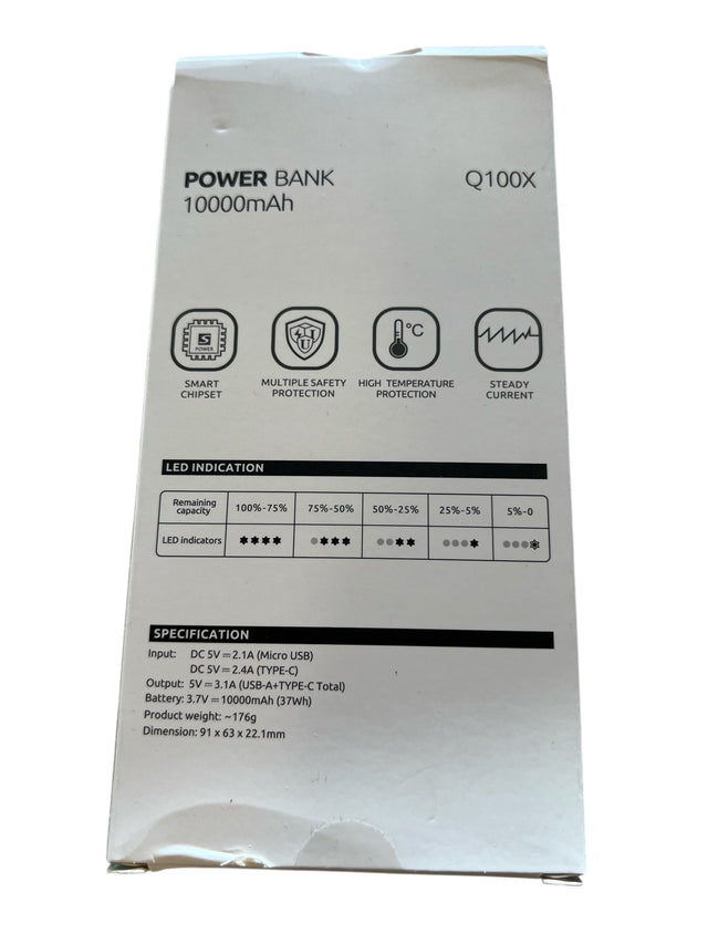POWERBANK 3.1 - 10000 mAh fra OUTCHAIR (passer til HEAT SERIEN) - Seniorpleje - OUTCHAIR - OUT - Powerbank3.1A -
