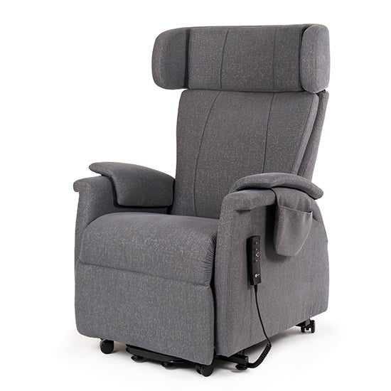"RELAX" Elektrisk lænestol med hjul & elevation - Ergonomisk & unikt design. NYHED 2025 - Seniorpleje - Lænestole - Saljol - SAJ - RELAXCHAIR - 2 - FAST - GRAFIT (MØRKEGRÅ) -