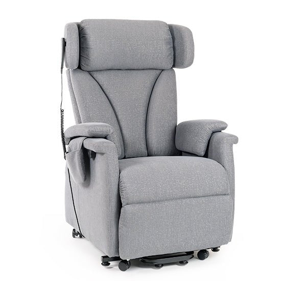 "RELAX" Elektrisk lænestol med hjul & elevation - Ergonomisk & unikt design. NYHED 2025 - Seniorpleje - Lænestole - Saljol - SAJ - RELAXCHAIR - 3 - BLØD - PLATIN (LYSEGRÅ) -