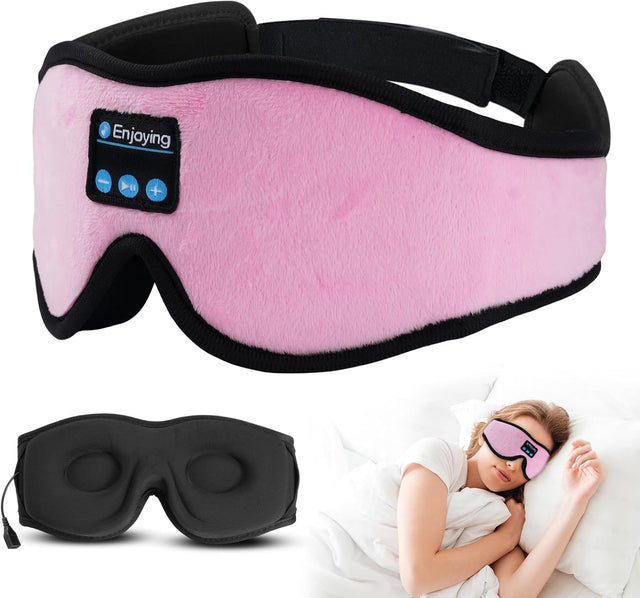 "SWEET DREAM" Sovemaske med indbygget Bluetooth - Spil musik mens du sover. Trådløs & justerbar. Sort - Seniorpleje - sovemaske - Seniorpleje - SPL-Light02 - - Pink -