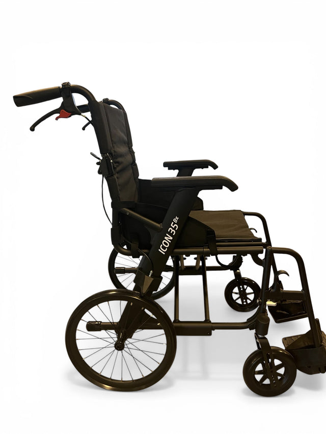“TRAVEL - LIGHT” ICON35 letvægts rejse - kørestol (8,2 kg). Foldbar & fylder minimalt. - Seniorpleje - Kørestole - Rehasense - RHS-RWB35D4IB0 - - 45 cm -