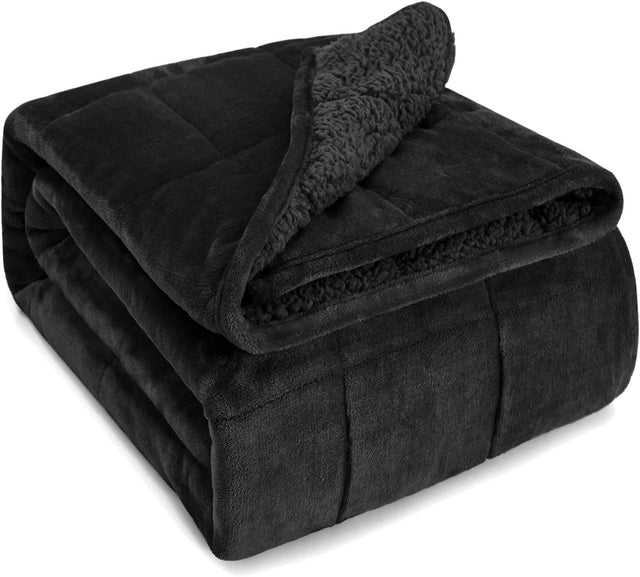 Tyngdetæppe - Blød og vamset. 7 kg. (135 x200) Få en rolig nattesøvn! - Seniorpleje - Tyngdedyne - Seniorpleje - SPL-WOLT01 - - Sort -