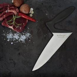 Ergonomisk Kokkekniv, soft touch - unik og let. 22,2 cm. Fås i 5 unikke farver - Seniorpleje - Ergonomiske køkkenknive - Webequ - WBQ-11001 - Sort - -