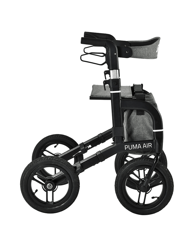 NYHED! Puma Air Rollator - Solid & smart off-road rollator med stabilitet og komfort. 9,8 kg - Seniorpleje - Udendørs rollatorer - Seniorpleje - MBX-312501 - - -