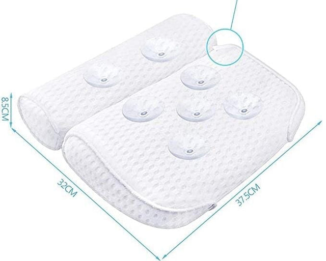Rygpude og nakkestøtte til badekar - Blød & hurtigt tørrende. 35 x 35 x 9 cm - Seniorpleje - Pude til badekar - Seniorpleje - SPLBADEKAR-01 - - -