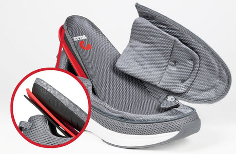 BILLY Limitless Herresko – Ekstra bred & åndbar Sneakers (Grå) - Seniorpleje - Sko & støvler med lynlås - BILLY - BM25179-010(XDR41) -  - 41 (EKSTRA BRED) - 