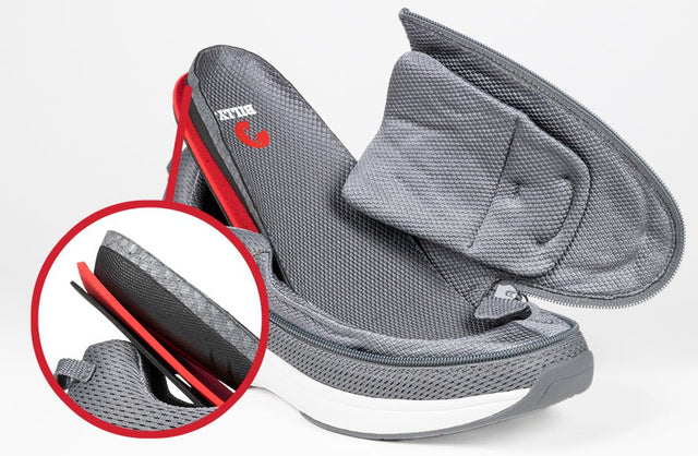 BILLY Limitless Herresko – Ekstra bred & åndbar Sneakers (Grå) - Seniorpleje - Sko & støvler med lynlås - BILLY - BM25179-010(XDR41) -  - 41 (EKSTRA BRED) - 