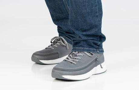 BILLY Limitless Herresko – Ekstra bred & åndbar Sneakers (Grå) - Seniorpleje - Sko & støvler med lynlås - BILLY - BM25179-010(XDR41) -  - 41 (EKSTRA BRED) - 
