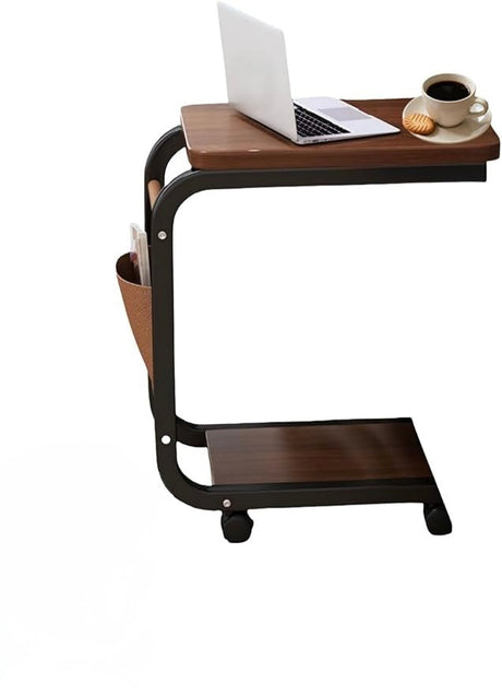 BUTLER sidebord med hjul – sengebord og laptopbord i valnød look - Seniorpleje - Sidde - & sengeborde - Seniorpleje -  -  - 