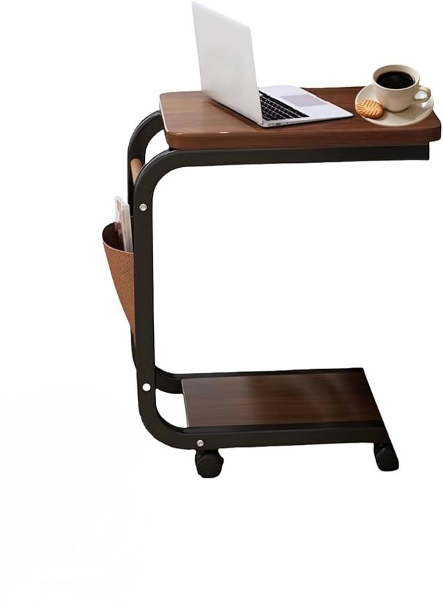 BUTLER sidebord med hjul – sengebord og laptopbord i valnød look - Seniorpleje - Sidde - & sengeborde - Seniorpleje -  -  - 