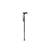 Foldbar sort stok – let, justerbar og skridsikker vandrestok. 83 - 93 cm - Seniorpleje - Stokke - MOBIAK - MOK-0809256 -  - 