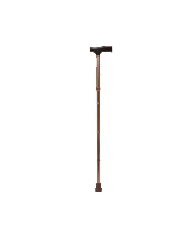 Foldbar stok i bronze –Let, justerbar og skridsikker vandrestok - Seniorpleje - Stokke - MOBIAK - MOK-0806523 -  - 
