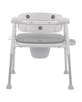 Kombineret toilet - og badestol – Luksuriøs komfort med blødt PU - sæde - Seniorpleje - Toiletforhøjere - Mobilex - MBX - 302013 - 