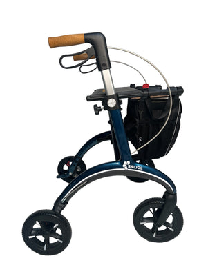 Luksus” kulfiber rollator -unikt tysk design og ultra letvægtsrollator. Kun 5,8 kg - Seniorpleje - Udendørs rollatorer - Saljol - SAJ-602024 - Midnats Blå - -