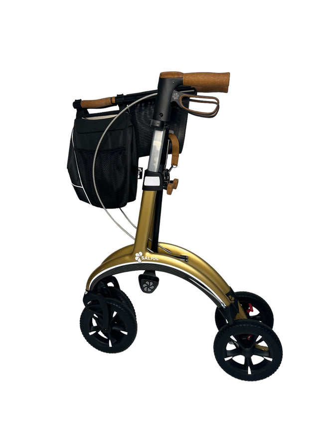 Luksus” kulfiber rollator -unikt tysk design og ultra letvægtsrollator. Kun 5,8 kg - Seniorpleje - Udendørs rollatorer - Saljol - SAJ-602024 - Midnats Blå - -
