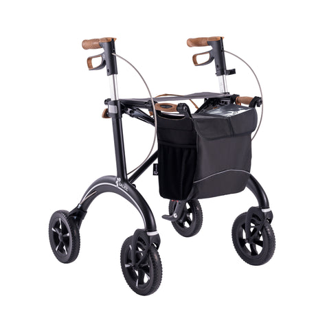 Luksus” kulfiber rollator -unikt tysk design og ultra letvægtsrollator. - Seniorpleje - Udendørs rollatorer - Saljol - SAJ-602024 - Midnats Blå - -