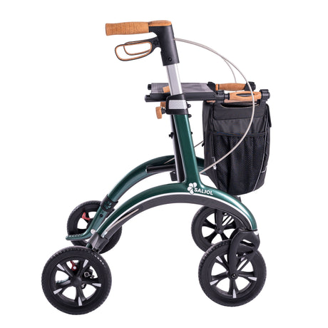 Luksus” kulfiber rollator -unikt tysk design og ultra letvægtsrollator. - Seniorpleje - Udendørs rollatorer - Saljol - SAJ-602024 - Midnats Blå - -