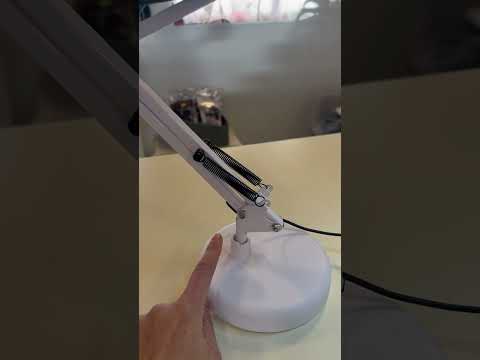 LED Table Lamp with 5x Magnification - Flexible Mounting and Adjustable Brightness. USB