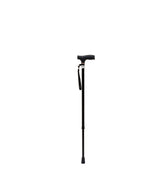 Höjdjusterbar käpp i svart aluminium, 73–93 cm