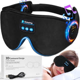 Sovemaske med indbygget Bluetooth -Spil musik mens du sover. Trådløs & justerbar. 3 farver - Seniorpleje - sovemaske - Seniorpleje - SPL-Light01 - Sort - -