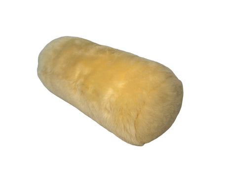 Super blød nakke & lændepude i ægte naturfarvet lammeskind (14 x 40 cm) - Seniorpleje - støttepude - Orgaterm - OGT-201019 - - -
