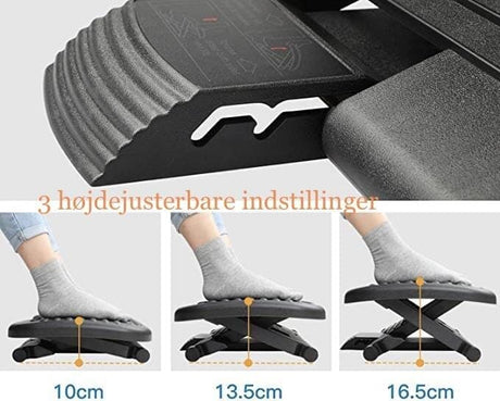 Ergonomisk fodstøtte med massagerulle -med let justerbare vinkler. 44 x 33 cm - Seniorpleje - Fodstøtte - Seniorpleje - HUANAMZ-03 - - -