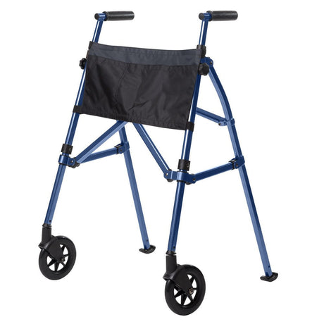 "FOLDY" - Super solidt, ultra let & foldbart gangstativ. Sikker kontrolleret stå-funktion - Seniorpleje - Gåstøtte - Rehastage - RST-4300-CB - - -