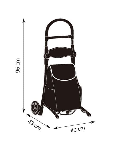 KOALA -Let Indkøbsvogn/ indkøbstaske - Håndtag med indbygget siddeplads. 2 farver - Seniorpleje - Indkøbsvogn - Shopper - Mobilex - MBX-319001(orange) - Orange - -