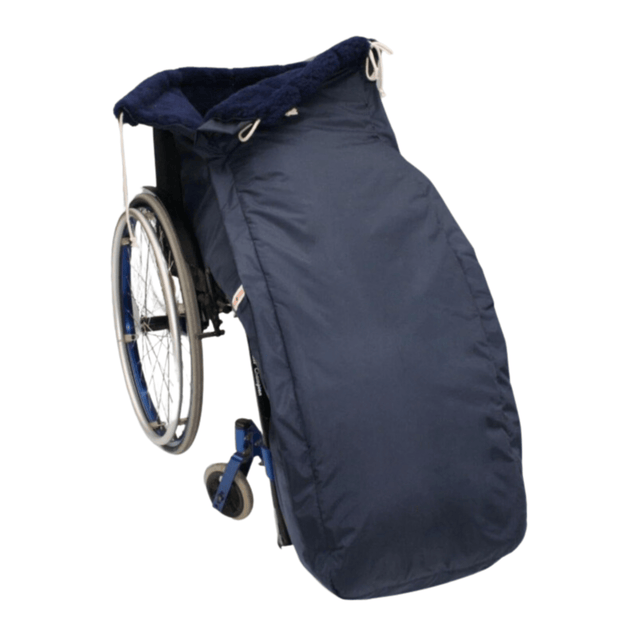 Kørestolspose i blød & varm termofleece Vandtæt & åndbar. 2 farver. Håndlavet - Seniorpleje - Termoposer - Orgaterm - OGT-2043S - Small, Size 3 -Sort -