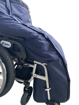 Kørestolspose i blød & varm termofleece Vandtæt & åndbar. 2 farver. Håndlavet - Seniorpleje - Termoposer - Orgaterm - OGT-2044M - Medium-Large, size 4 -Navy/mørkeblå -
