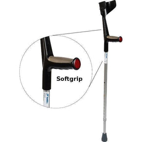Krykke med blødt ergonomisk håndgreb, justerbar højde (1 stk). Køb her! - Seniorpleje - Krykker - Mobilex - MBX-315021 - - -