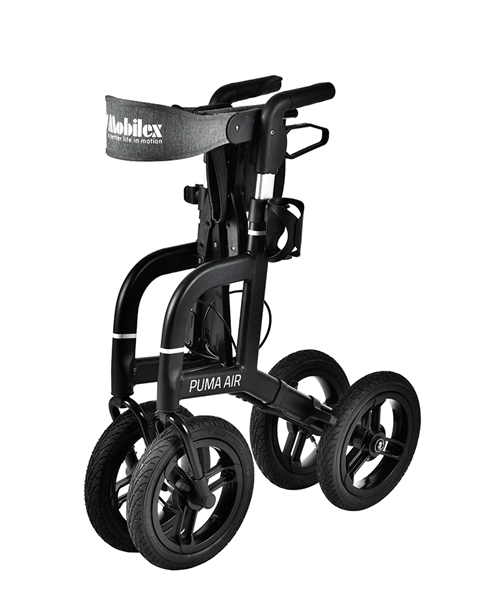NYHED! Puma Air Rollator - Solid & smart off-road rollator med stabilitet og komfort. 9,8 kg - Seniorpleje - Udendørs rollatorer - Seniorpleje - MBX-312501 - - -