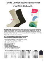 “ReflexWear - komfortsokker. Øger blodcirkulation & heling af sår. 2 varianter - Seniorpleje - Seniorpleje - KILDE-200011 - TYKKE -SORT/ 35-38 - -