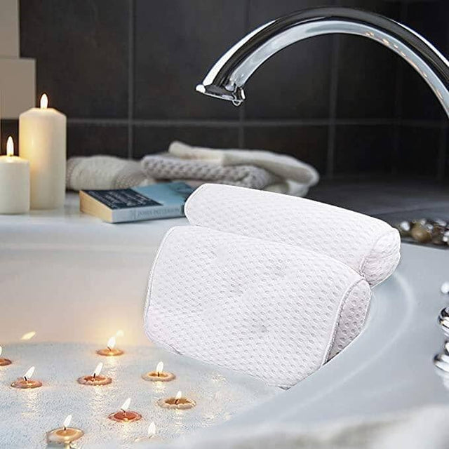 Rygpude og nakkestøtte til badekar - Blød & hurtigt tørrende. 35 x 35 x 9 cm - Seniorpleje - Pude til badekar - Seniorpleje - SPLBADEKAR-01 - - -