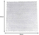 Skridsikker bademåtte - Super smart og hurtigt tørrende. (54 x 54 cm). 3 farver - Seniorpleje - Bademåtte - Seniorpleje - WELAMZ-01 - Neutral/ gennemsigtig - -