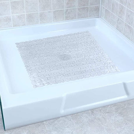 Skridsikker bademåtte - Super smart og hurtigt tørrende. (54 x 54 cm). 3 farver - Seniorpleje - Bademåtte - Seniorpleje - WELAMZ-01 - Neutral/ gennemsigtig - -