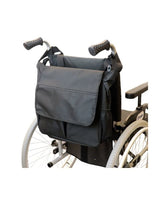 Sort kørestolstaske 35x31x12 cm - Praktisk og klassisk skuldertaske til din kørestol - Seniorpleje - Kørestolstaske - Mobilex - MBX-279052 - - -