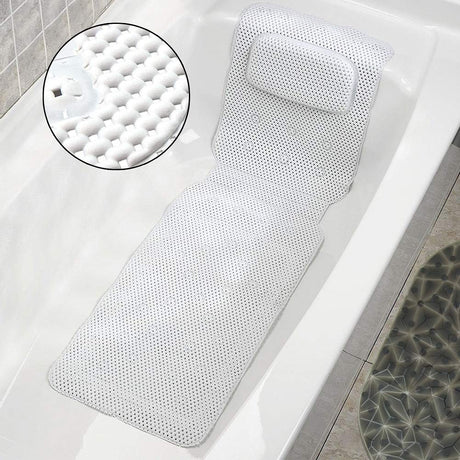 XL Antiskrid bademåtte til badekar - Både til ryg, nakke & siddefunktion. 36 x 125 x 1 cm - Seniorpleje - bademåtte - Seniorpleje - SPL-FILF01 - - -