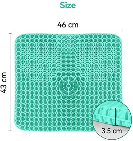 XL Gele siddepude til kørestol - Blød, støddæmpende & åndbar (46 x 43 x 3,5 cm) - Seniorpleje - Honningpude - Seniorpleje - SPL-Newm-01 - - -
