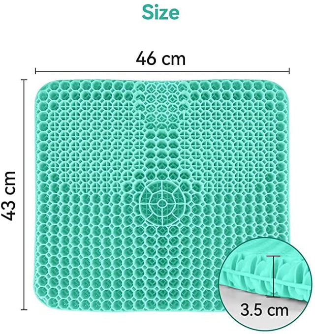 XL Gele siddepude til kørestol - Blød, støddæmpende & åndbar (46 x 43 x 3,5 cm) - Seniorpleje - Honningpude - Seniorpleje - SPL-Newm-01 - - -